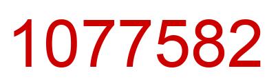 Number 1077582 red image