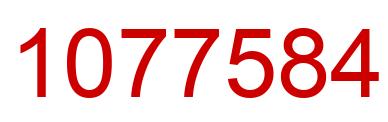 Number 1077584 red image