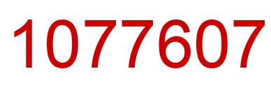 Number 1077607 red image
