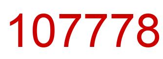Number 107778 red image