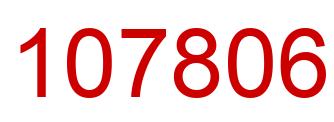 Number 107806 red image