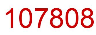 Number 107808 red image