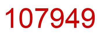 Number 107949 red image