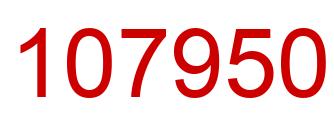 Number 107950 red image