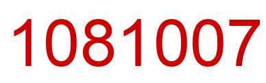 Número 1081007 imagen rojo