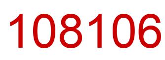 Number 108106 red image