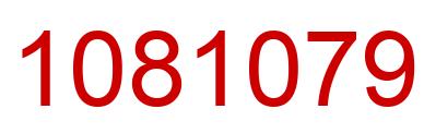 Number 1081079 red image