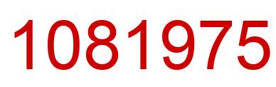Number 1081975 red image