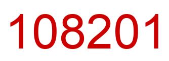 Number 108201 red image