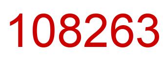 Number 108263 red image