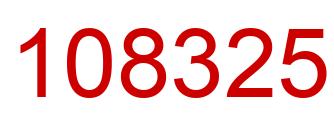 Number 108325 red image