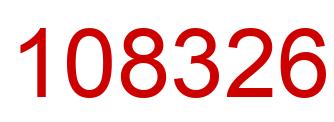 Number 108326 red image