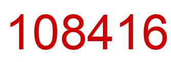 Number 108416 red image
