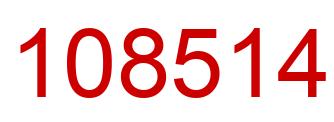 Number 108514 red image