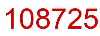 Number 108725 red image