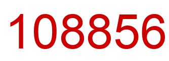 Number 108856 red image