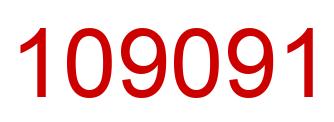Number 109091 red image