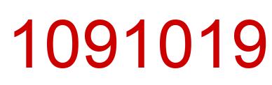 Número 1091019 imagen rojo