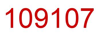 Number 109107 red image