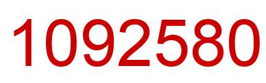 Number 1092580 red image