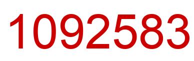 Number 1092583 red image
