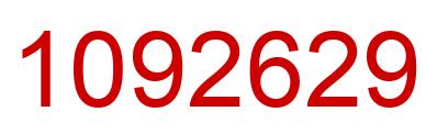 Number 1092629 red image