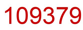 Number 109379 red image