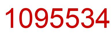 Número 1095534 imagen rojo