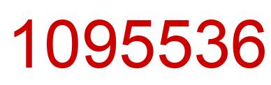 Number 1095536 red image