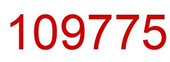 Number 109775 red image