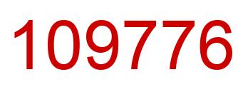 Number 109776 red image