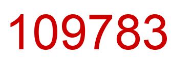 Number 109783 red image