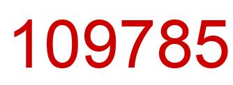Number 109785 red image
