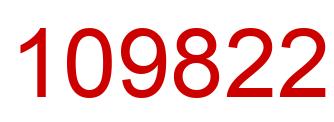 Number 109822 red image