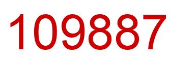 Number 109887 red image