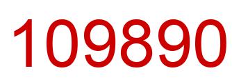Number 109890 red image