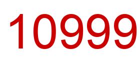 Número 10999 imagen rojo