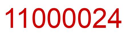 Number 11000024 red image