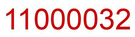 Número 11000032 imagen rojo