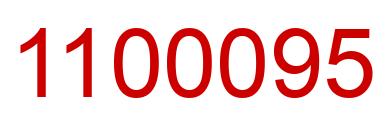 Number 1100095 red image
