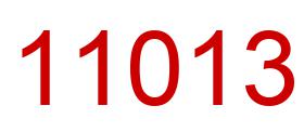 Number 11013 red image