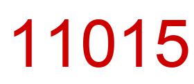 Number 11015 red image
