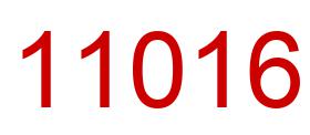 Number 11016 red image