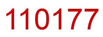 Number 110177 red image