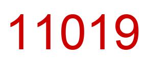 Number 11019 red image