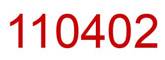 Number 110402 red image