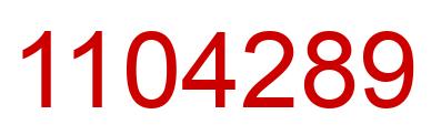 Número 1104289 imagen rojo