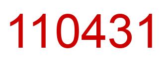 Number 110431 red image
