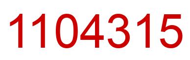 Number 1104315 red image