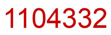 Number 1104332 red image
